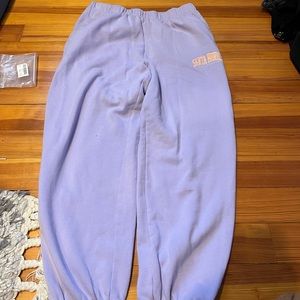 Purple sweats from Hollister.
